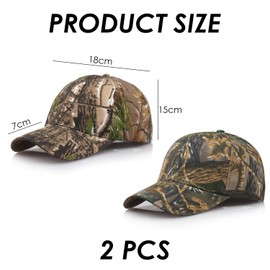 NXPWRC 2 Men's Fishing Hats, Camo Baseball Caps, Men's Desert Hats, Adjustable Hats
