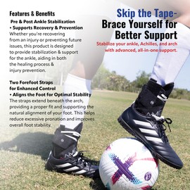 Braceapedia AAMO Sport Lace Up Ankle Brace for Women and Men, Ankle Support, Foot Brace, For Sprained or Injured Ankle and More, Ankle Brace for Sports, Size S