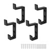 0XBIT Black Towel Hook, 2 Pieces Wall Mounted Hooks, Double