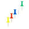 TSI Coloured Push Pins, Pack of 35