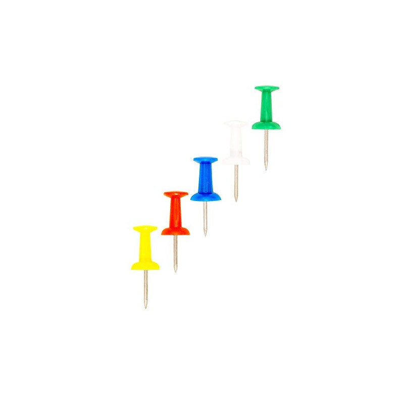 TSI Coloured Push Pins, Pack of 35