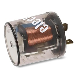 lekudo Pack-1 Car 12V Flasher Relay, Waterproof Insulated Round Shell Transparent Flasher Modification Accessories, Plug and Play Turn Signal Light Flashing Repair Relay, Universal for Cars (Black)