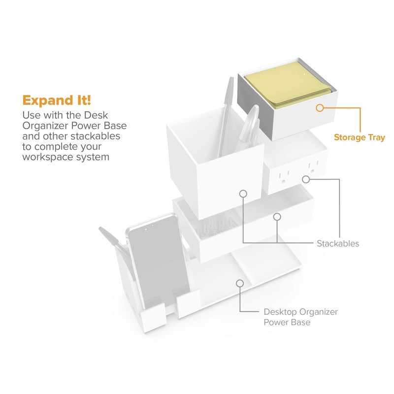 Bostitch Office Konnect Desk Organizer Accessory Tray, Stacks for Desktop