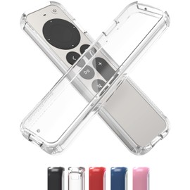 TotalMount Air Rim Case for Apple TV Remotes – Slim, Hybrid Apple TV Remote Case with Ultimate Drop Protection – Clear