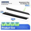 JMTAAT Windshield A-Pillar Trim Exterior Molding Pair Compatible with 2014-2019