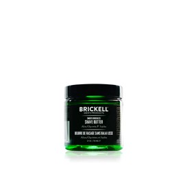 Brickell Men's Smooth Brushless Shave Butter for Men, Natural and Organic Smooth Shaving Butter to Fight Nicks, Cuts and Razor Burn, 59ml, Unscented