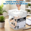 3 Pcs Battery Disposal Container 1 Gallon Dry Cell Storage
