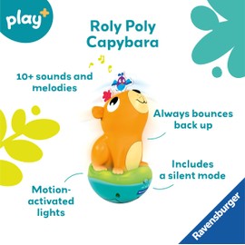 Ravensburger Play+ Push & Listen Roly Poly Capybara - Baby Infant & Toddler Toys - 6 Months Up
