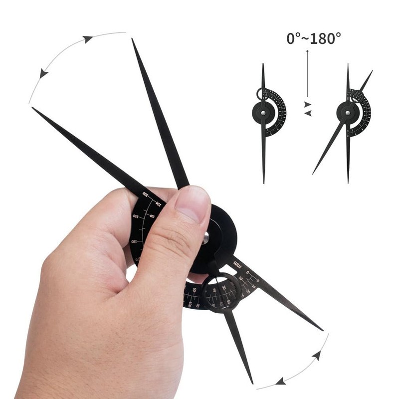 HOTWE Eyebrow Golden Ratio Caliper, Eyebrow Marking Ruler, Double Scale