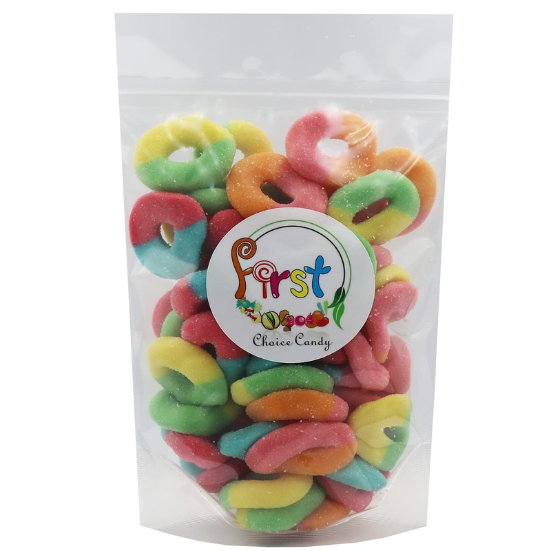 FirstChoiceCandy Gummy Rings (Neon, 1 Pound (Pack of 1))