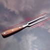 Barbecue Fork with Wooden Handle Stainless Steel Multifunction Nonstick Barbecue