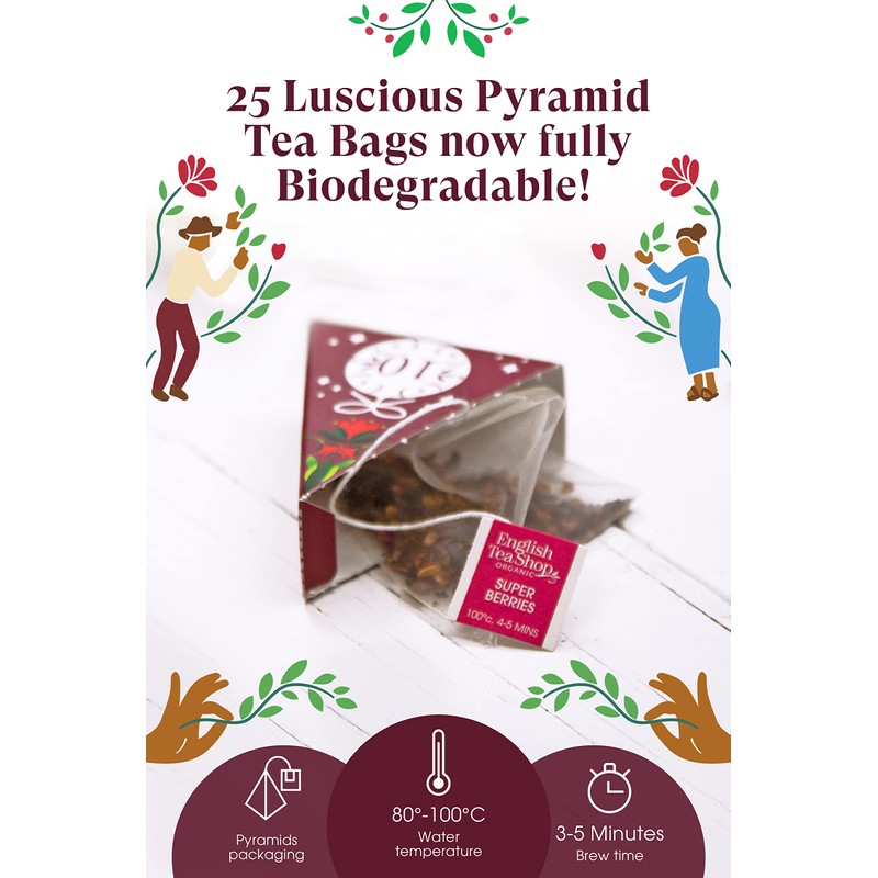 English Tea Shop Organic Advent Calendar Tree - 25 Pyramid
