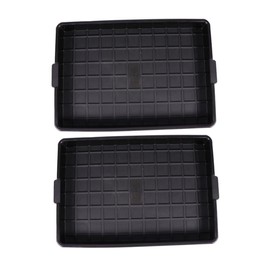 Gatuida 2pcs Black Root Control Flower Pot Tray Lightweight Plastic Flower Organizer for Succulent Plants Deep Slot Design to Protect Surfaces and Retain Moisture