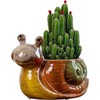 WENDIN Cute Ceramic Succulent Pot Small Indoor Animal Shaped Planter