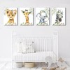 Framed Wild Animals Nursery Picture Wall Decor Canvas,8X10 Inches