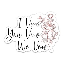 (3PCs) I Vow You Vow We Vow Sticker, Reading Dark Romance Book Sticker, Book Lover Bookish Stickers Waterproof Vinyl Decals for Kindle Laptop Notebook Water Bottle Gift for Readers (3 Inches)