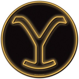 Yellowstone Logo Round Metal Sign - Iconic Yellowstone Wall Decor for Home or Office