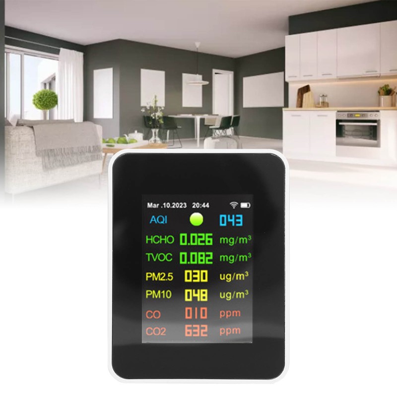 9 in 1 Air Quality Monitor WiFi Air Detector Color