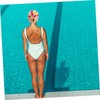 MERRYHAPY 1pc Handmade Flower Swimming Cap Turban for Women Head