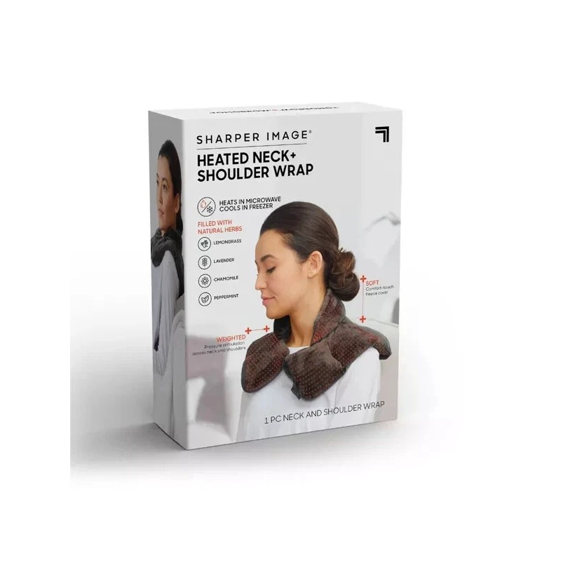 Sharper Image Heated Neck and Shoulder Wrap: Sharper Image Gray