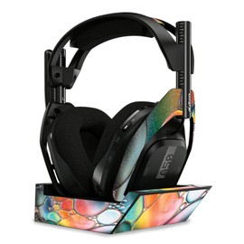 MightySkins Glossy Glitter Skin Compatible With Astro A50 Wireless Headphones + Base Station (Gen 4) - Rainbow Bubbles | Protective, Durable High-Gloss Glitter Finish | Easy To Apply | Made in the USA