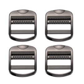 SUIKIHUM 4 Pack Metal Ladder Lock Buckles, 3/4 Inch Tri-Glide Lock Slider Buckle Adjustable, Strap Release Buckles Zinc Alloy for Backpack Strap Accessories, Gunmetal