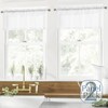 TOPICK Sheer Net Curtain White Voile Bistro Curtain Set of