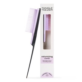 Tangle Teezer The Ultimate Volumizer Hair Brush for All Hair Types - Adds Volume & Texture - Gentle Comb for Upstyling Hair, Minimises Damage - Black & Purple
