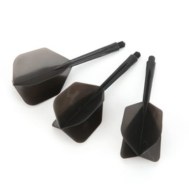 Integrated Dart Shaft and Flights, Integrated Dart and Flights 3 Pcs Dart Shafts and Flights Dart Shafts and Flights Combo for 2BA Thread Diameter Dart Barrels(black)