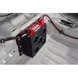 225 Battery Relocation Kit 4 ga OFC COPPER 12' RED/BLK + 3' Black Snakeskin Wiring