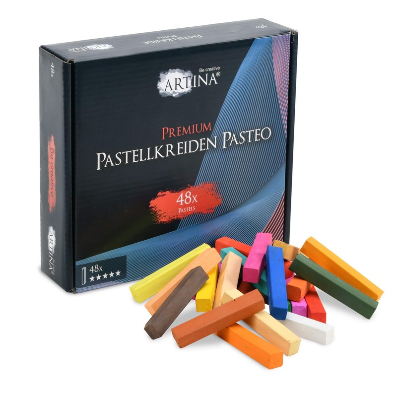 Artina Pasteo Pastel Chalk Set, Soft Pastel Colours in Studio