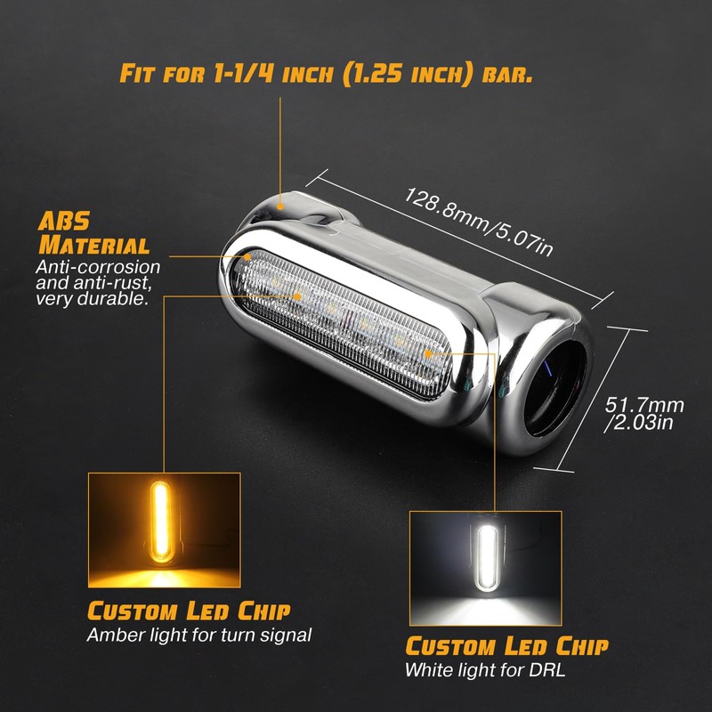 OPP ULITE Motorcycle Highway Bar Lights Switchback Dream Chasing Color