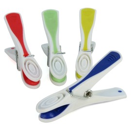 HANGERWORLD Pack of 60 Strong 8cm Plastic Clothes Washing Line Pegs Rubber Soft Grip Laundry Garment (60)