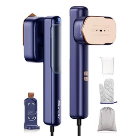 2-in-1 Steamer & Iron for Clothes,15s Fast Heat-up 1200W Portable Mini Clothes irons Handheld Garment Steamer, Travel Size with Large Ceramic Heat Panel, Quick Wrinkle Removal, 110V-240V