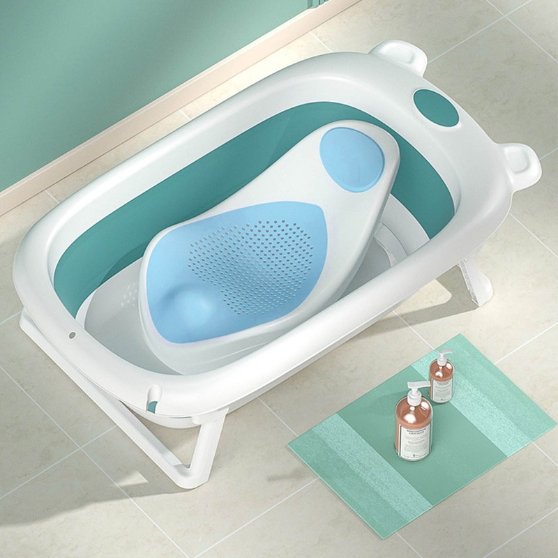 Foldable Soft TPE Baby Bath Support Safe PP Ergonomic Round