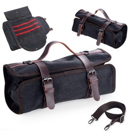 TREELF Portable Bartender Bag Travel Bartender Bag Canavs Bar Kit Bag for Carrying Bar Tools Perfect Storage (Bag Only) (Bag without Tools)