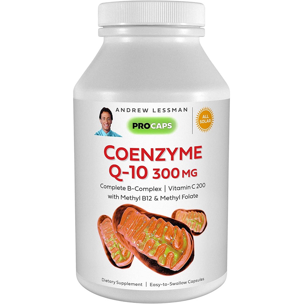 Andrew Lessman Coenzyme Q-10 300 mg 240 Capsules – Essential for Energy Production and Optimum Key Organ Function, Anti-Oxidant Support, Depleted by Aging, Plus B-Complex. Easy to Swallow Capsules