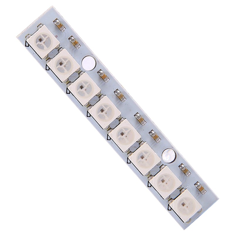 Ahvqevn 8 x WS2812B 5050 RGB Powered LED Strip Built-in