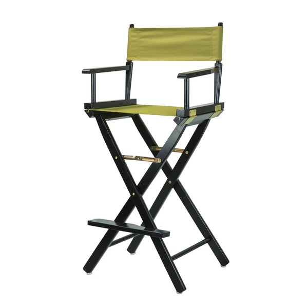 Casual Home 30" Director's Chair Black Frame-with Olive Canvas, Bar Height