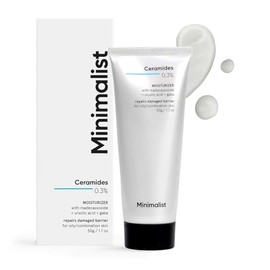 Minimalist- Hidratante facial para pieles grasas que repara la barrera cutánea | 0,3% ceramida madecassoside | Para mujeres y hombres | 1.