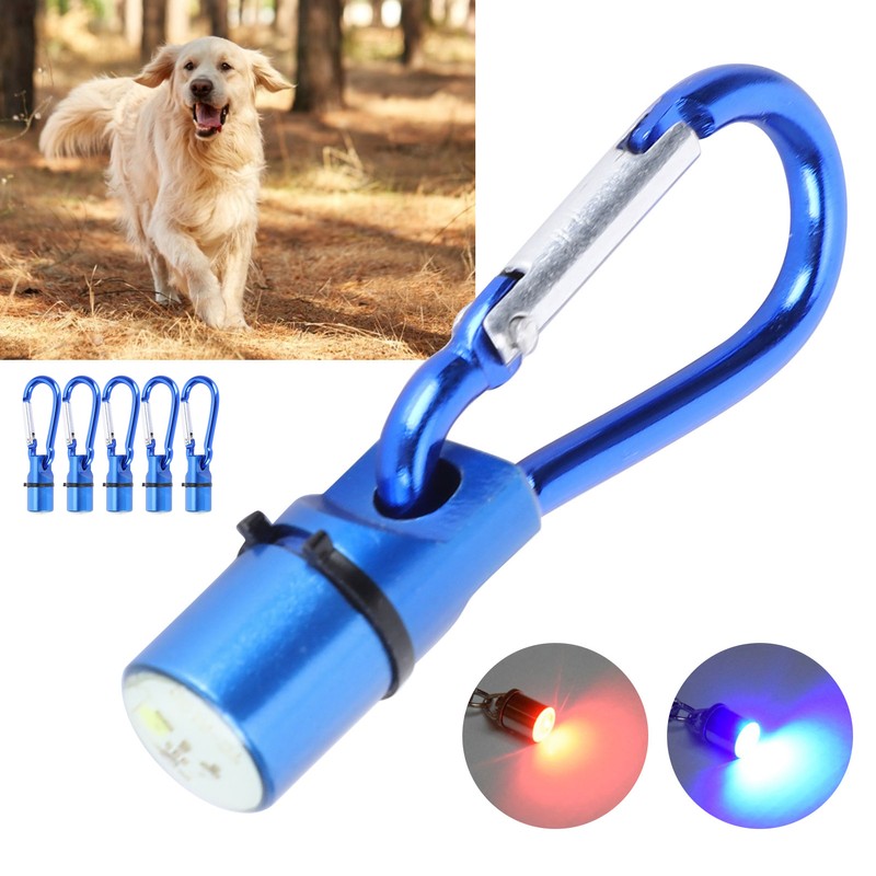 Pet ClipOn LED Light with Carabiner Flash Dog Necklace Pendant