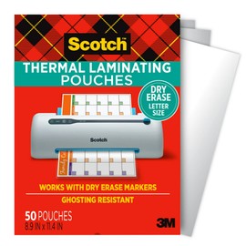 Scotch Thermal Laminating Pouches, 50 Laminating Sheets, 3 mil., Laminate Business Cards, Banners and Essays, Idea