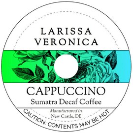 Cappuccino Sumatra Decaf Coffee (Single Serve K-Cup Pods) (Gourmet, Naturally Flavored, Whole Coffee Beans) (12 pods, ZIN: 571726)