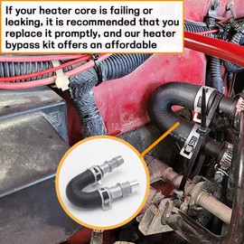 626-001 Engine Heater Core Bypass Kit Engine Heater Core Bypass Kit With 5/8" & 3/4" Hose Fit For Most Common Heater Hoses