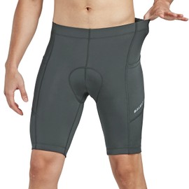 BALEAF Men's Cycling Shorts Padded Summer Cycling Shorts Quick Drying, gray