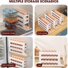 MEETOZ 4 Tiers Egg Holder for Fridge, Automatic Scrolling Egg