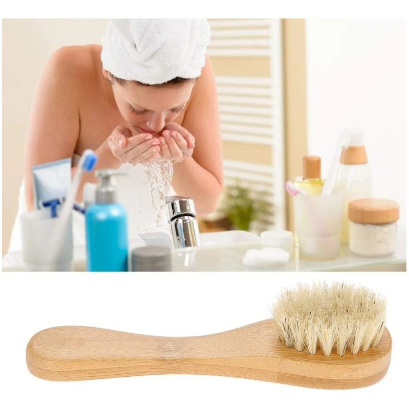 Cepillo Facial Exfoliante Piel Muerta Bambú Skin Care F