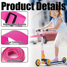 4 Pcs Scooter Pull Strap Kids,Mini Micro Scooter Tow Rope,scooter carry strap,Bike Tow Rope for Boys and Girls.