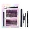 RoseFlower DIY Lash Extension Kit, 126pcs 10-14mm C Curl Fluffy