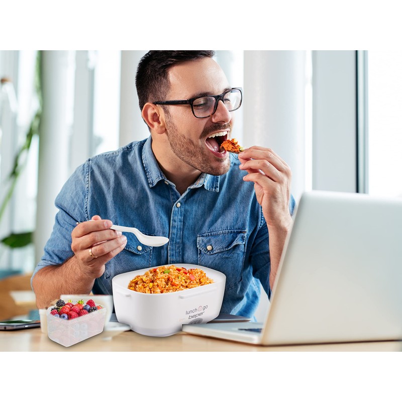 Beper Lunch & Go - Wärmende Lunchbox, tragbarer elektrischer Speisenwärmer,